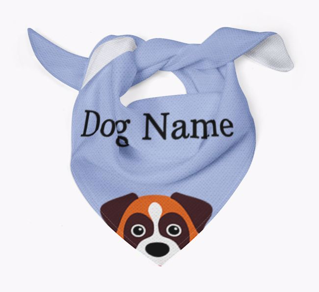 Personalised Dog Bandana with Peeking Yappicons for {dogsName}